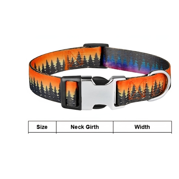 Patterned Pet Collar - Pet Accessories Polyester Blend & Adjustable - Small - Picture 5 of 6